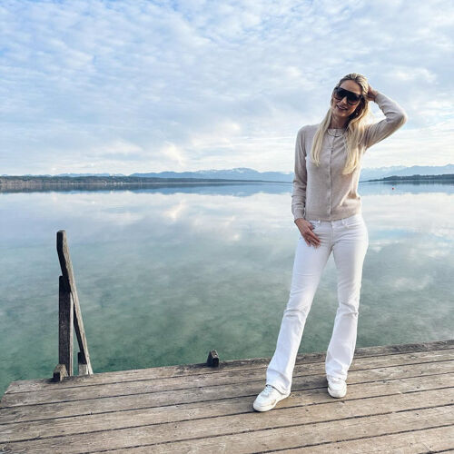 Basic cashmere cardigan met ronde hals